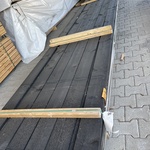 Ca. 60x Douglas planken fijnbezaagd zwart gecoat, 22x150mm, lengte 500
